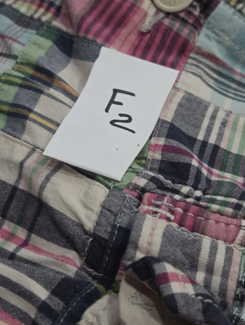 Gap Kids Multi-Color Plaid Cargo Shorts Boys Sz.7